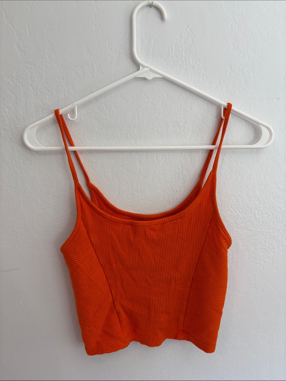 Urban Outfitters Bright Orange Ribbed Cami